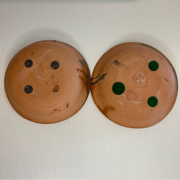 Vtg Colonial Williamsburg Restoration Redware Pottery Set Of 4 Pieces - Picture 12 of 14